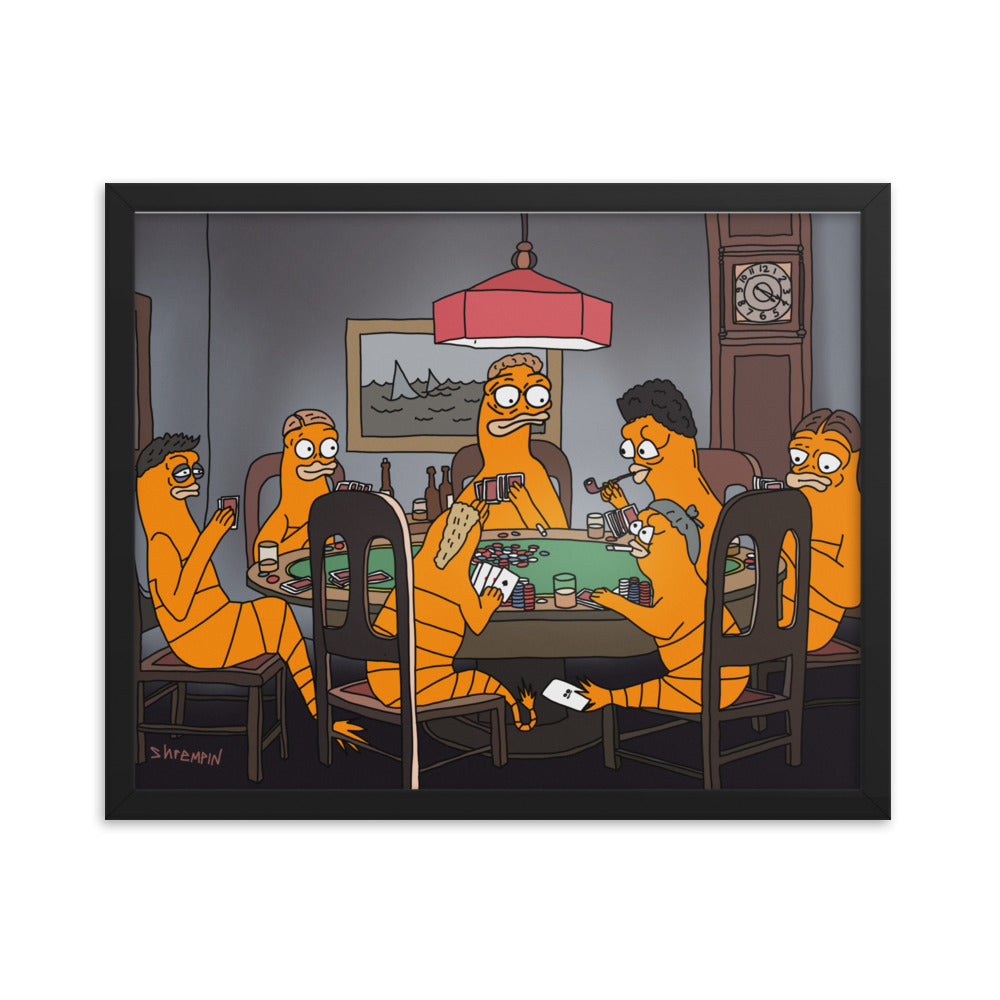 Shremp Poker Framed Poster